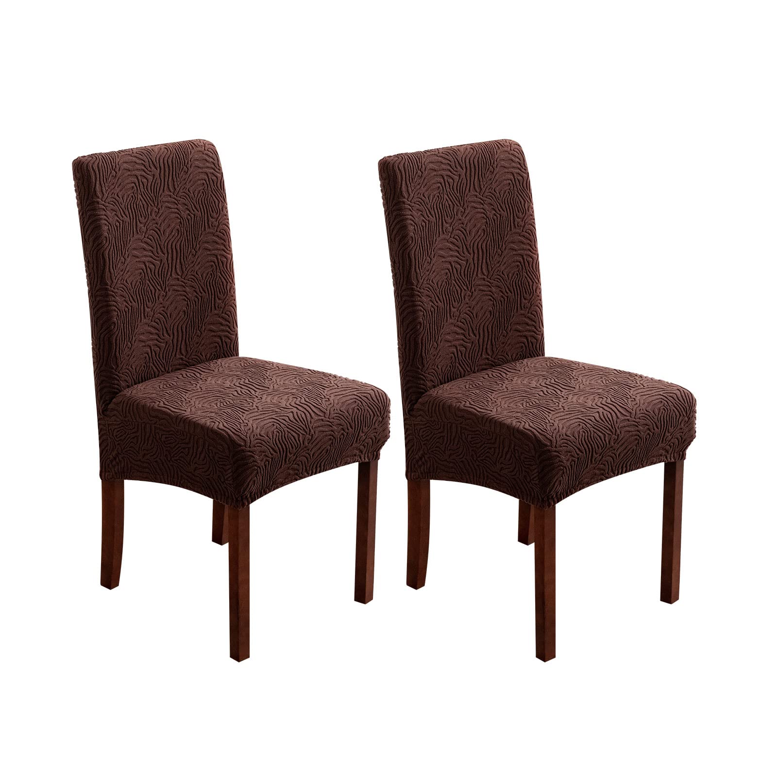 Dining Chair Covers, Chair Covers for Dining Room Stretch Parsons Chair Slipcover, for Dining Room Kitchen Chair Protector Cover, Removable, Washable (Beige, 6 Pack)