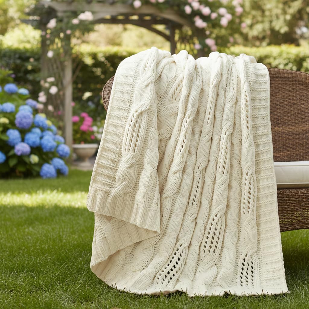 Chunky Knit Throw Blanket