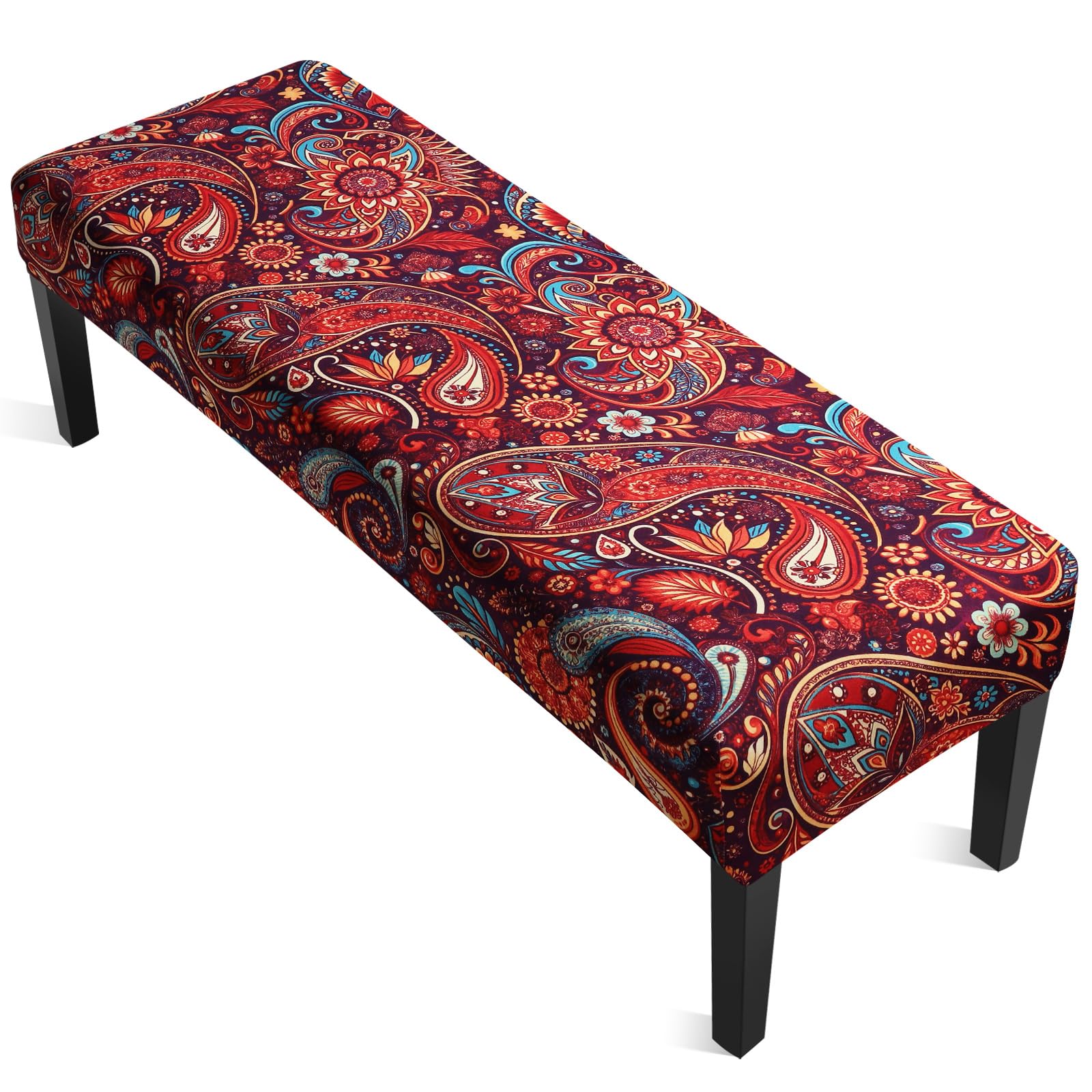 YISUN Dining Room Bench Covers, PU Leather Waterproof Upholstered Bench Slipcover, Removable Washable Bench Seat Protectors for Living Room, Bedroom, Kitchen(PU Coffee)