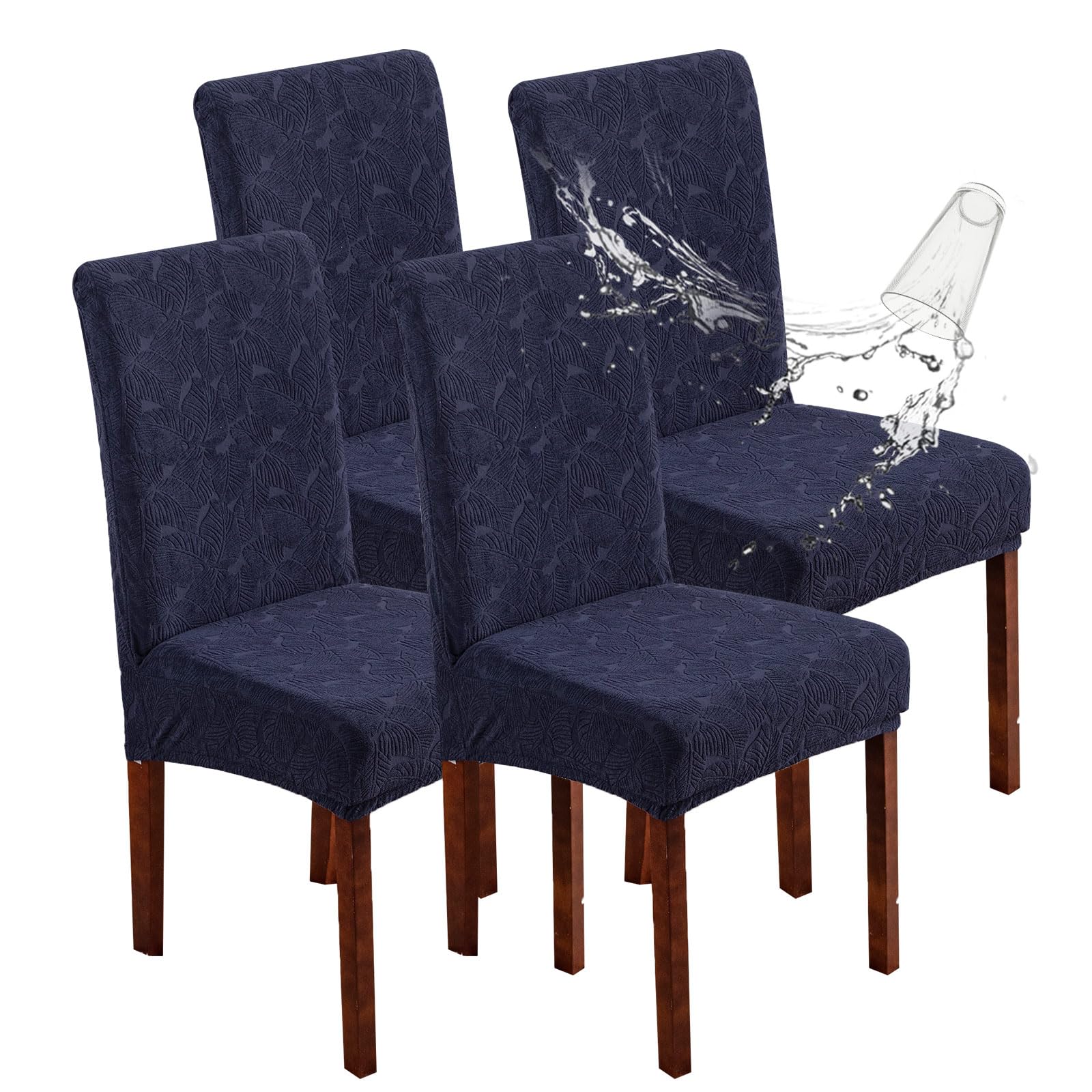 Waterproof Dining Chair Covers, Chair Covers for Dining Room Stretch Parsons Chair Slipcover, for Dining Room Kitchen Chair Protector Cover, Removable, Washable