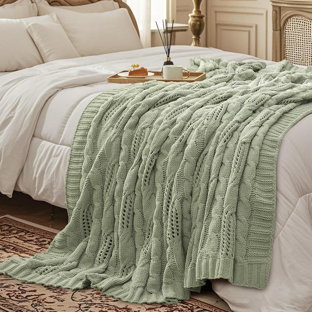 Chunky Knit Throw Blanket