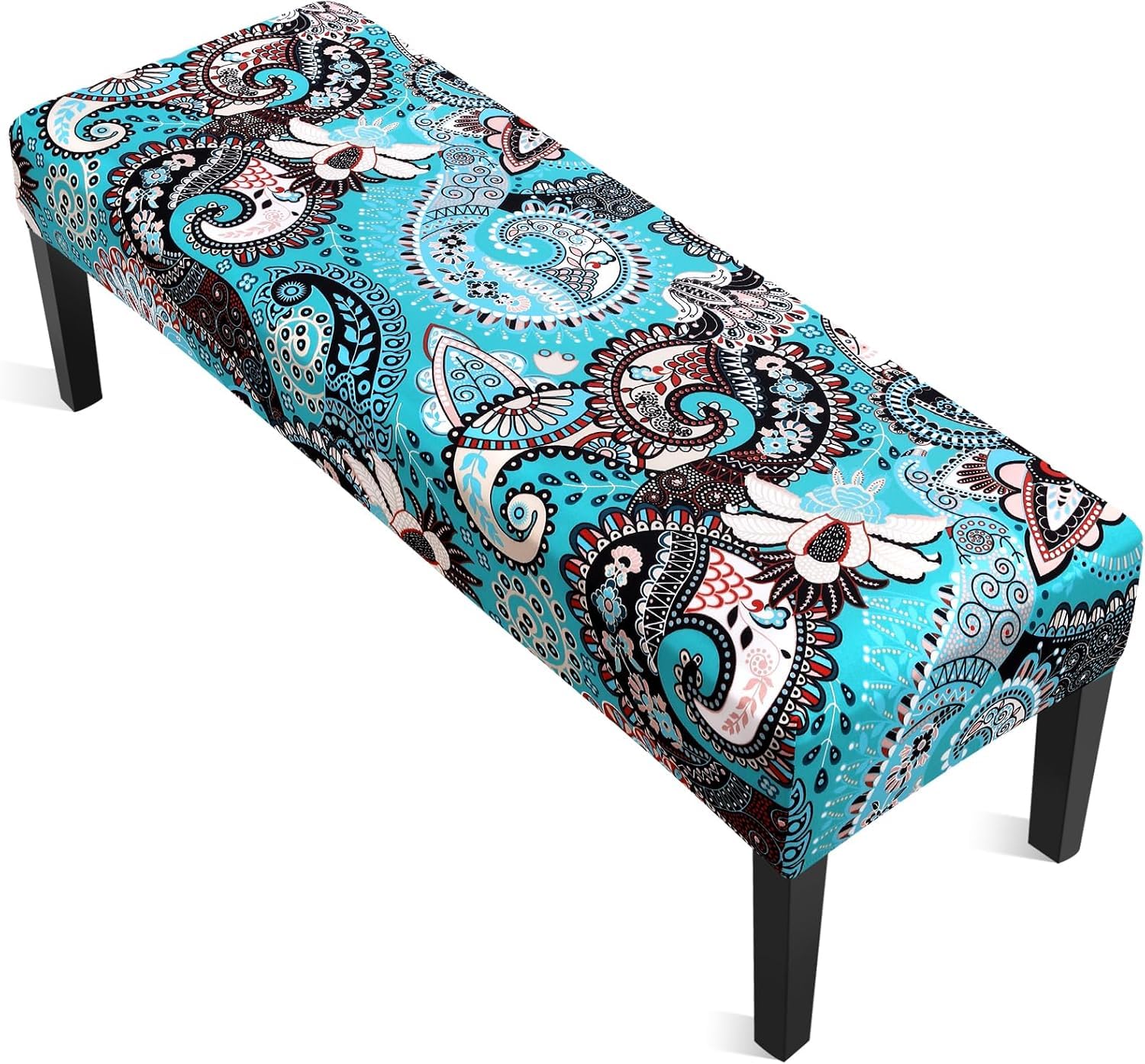 YISUN Dining Room Bench Covers, PU Leather Waterproof Upholstered Bench Slipcover, Removable Washable Bench Seat Protectors for Living Room, Bedroom, Kitchen(PU Coffee)