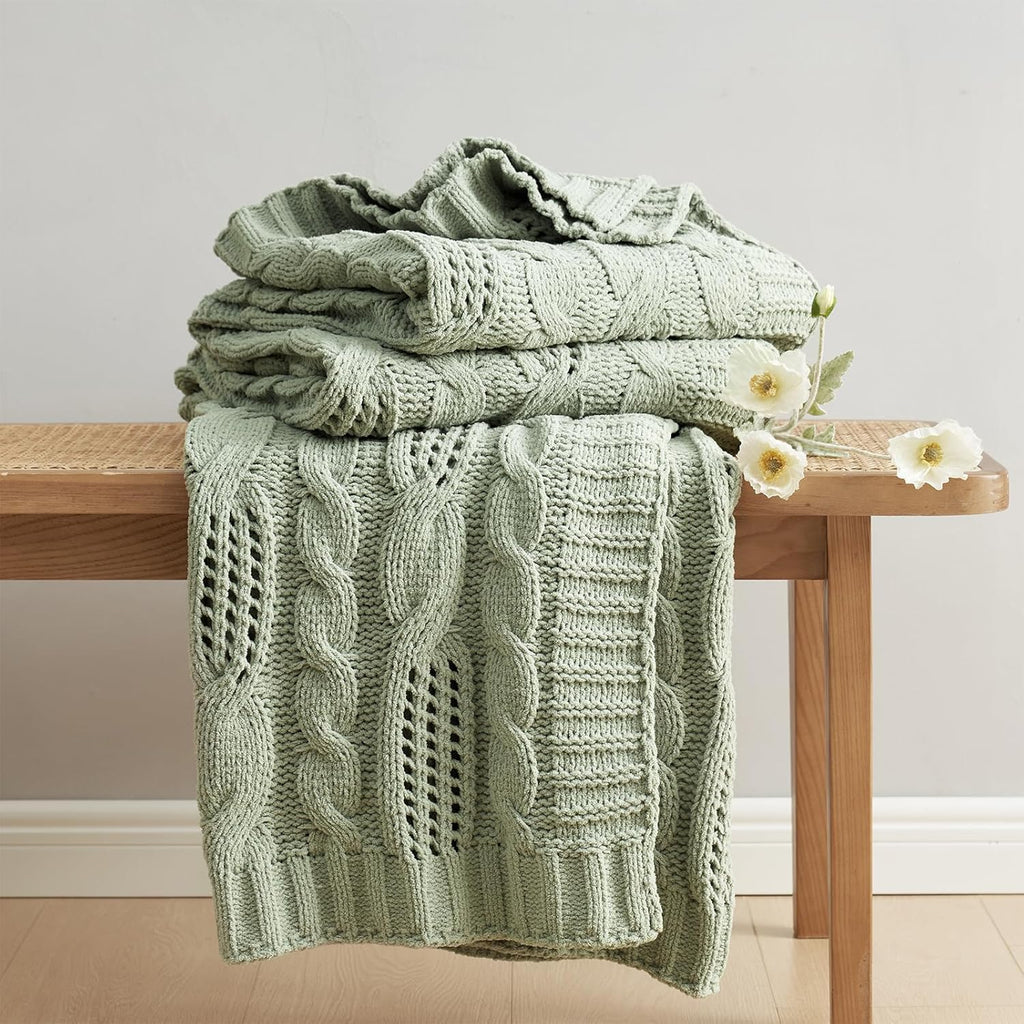 Chunky Knit Throw Blanket