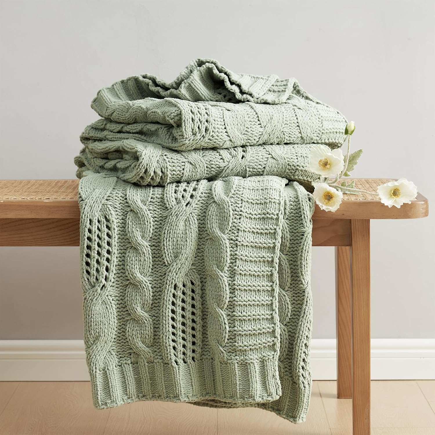 Chunky Knit Throw Blanket