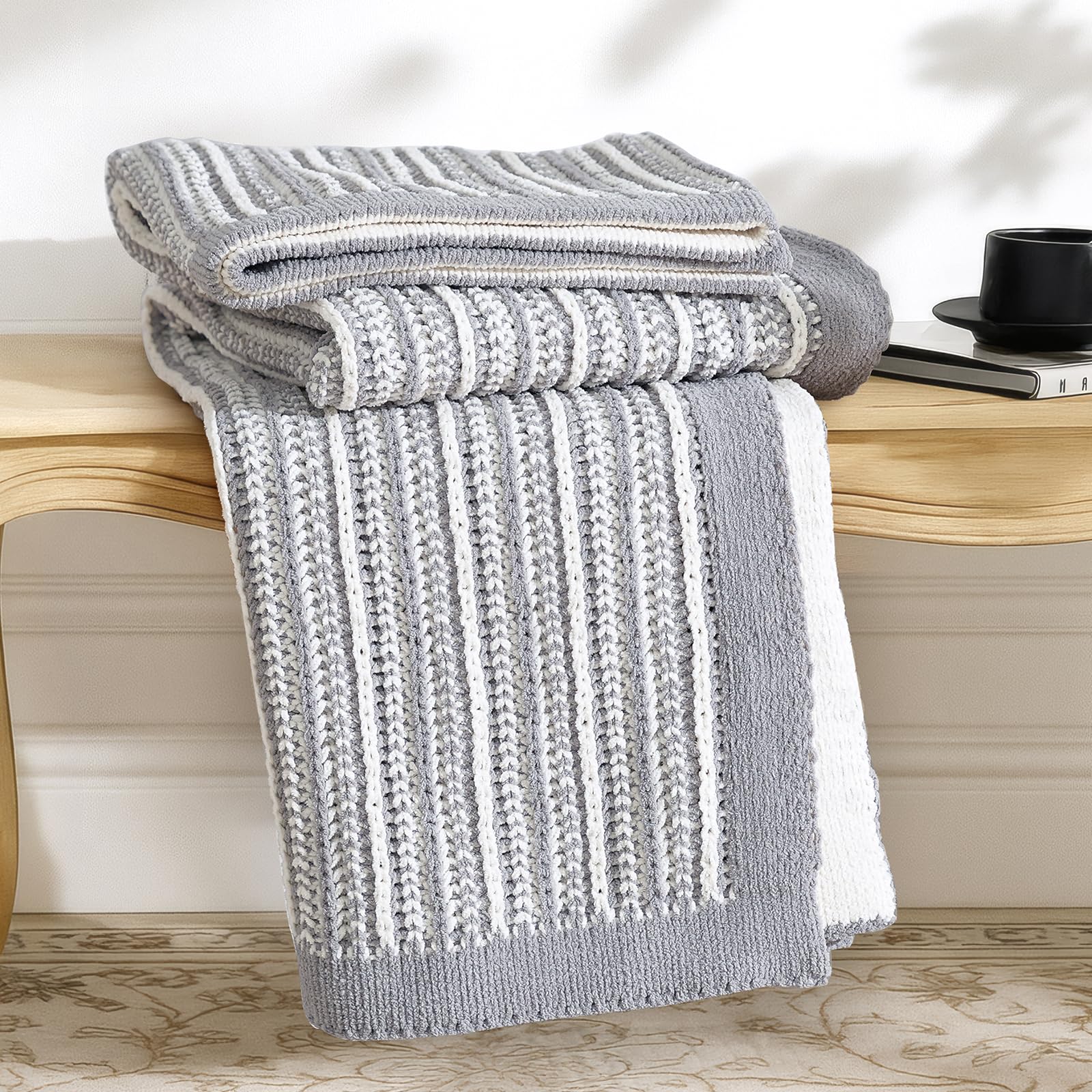 Chunky Knit Throw Blanket