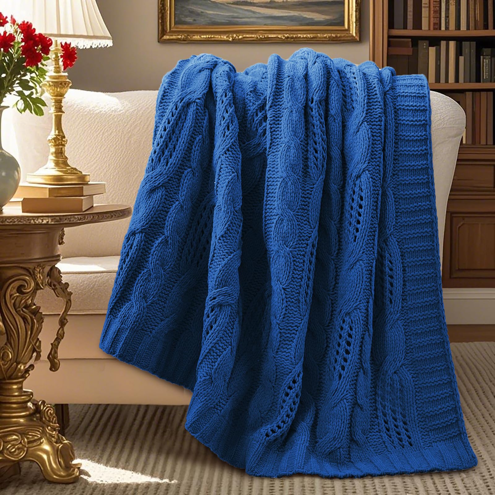 Home Chunky Knit Throw Blanket
