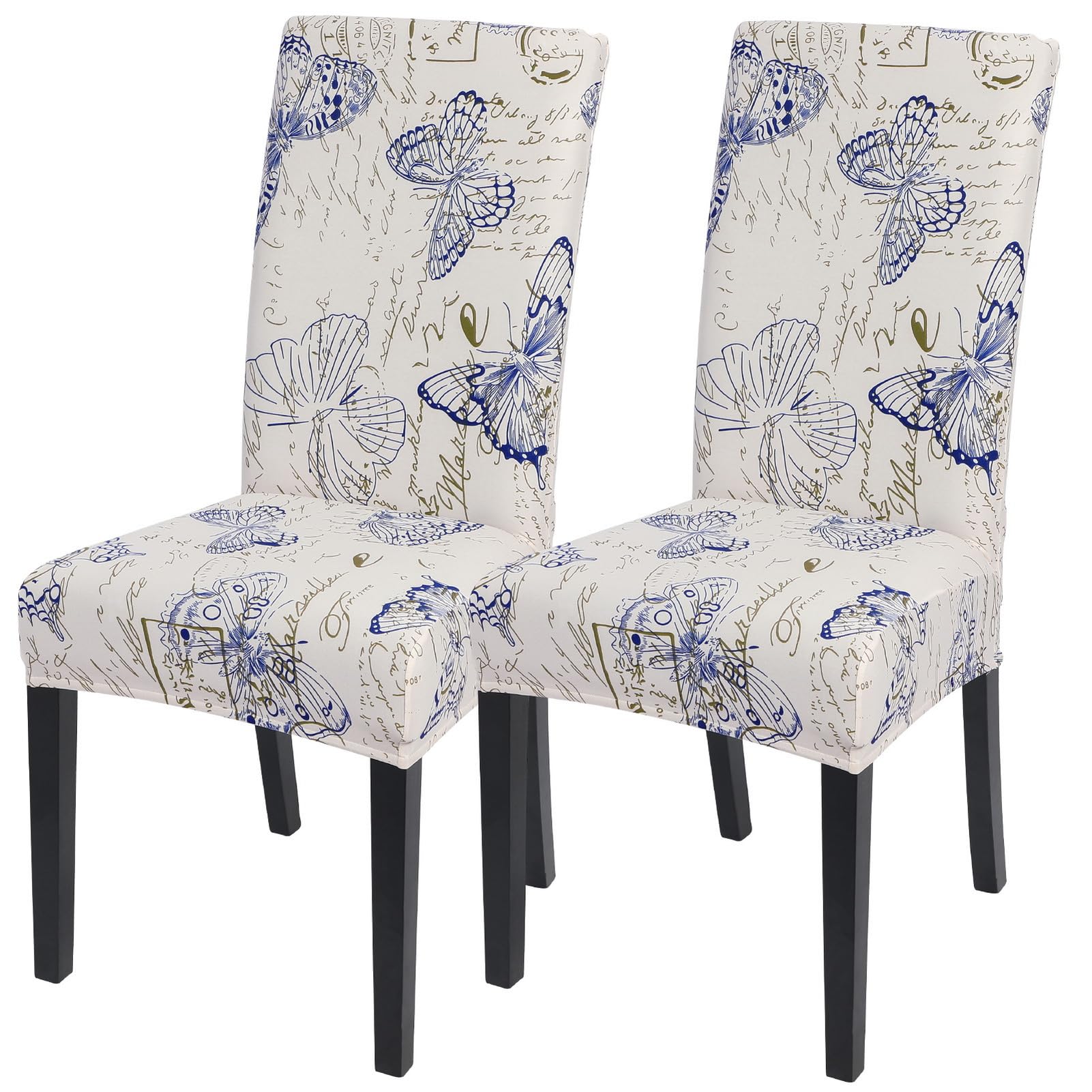 SearchI Dining Room Chair Covers Set of 6, Stretch Jacquard Parsons Chair Slipcovers Super Fit Removable Washable Kitchen Chair Protector Cover for Dining Room, Hotel, Ceremony (Beige Rhombus)