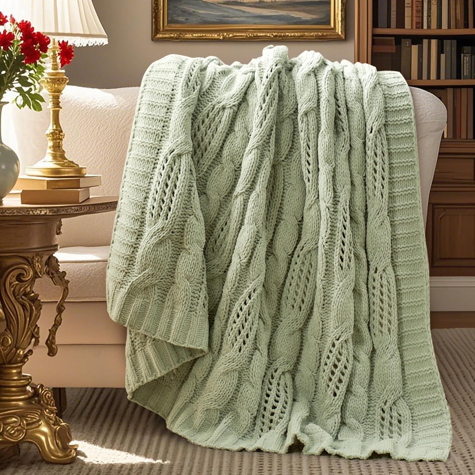 Chunky Knit Throw Blanket