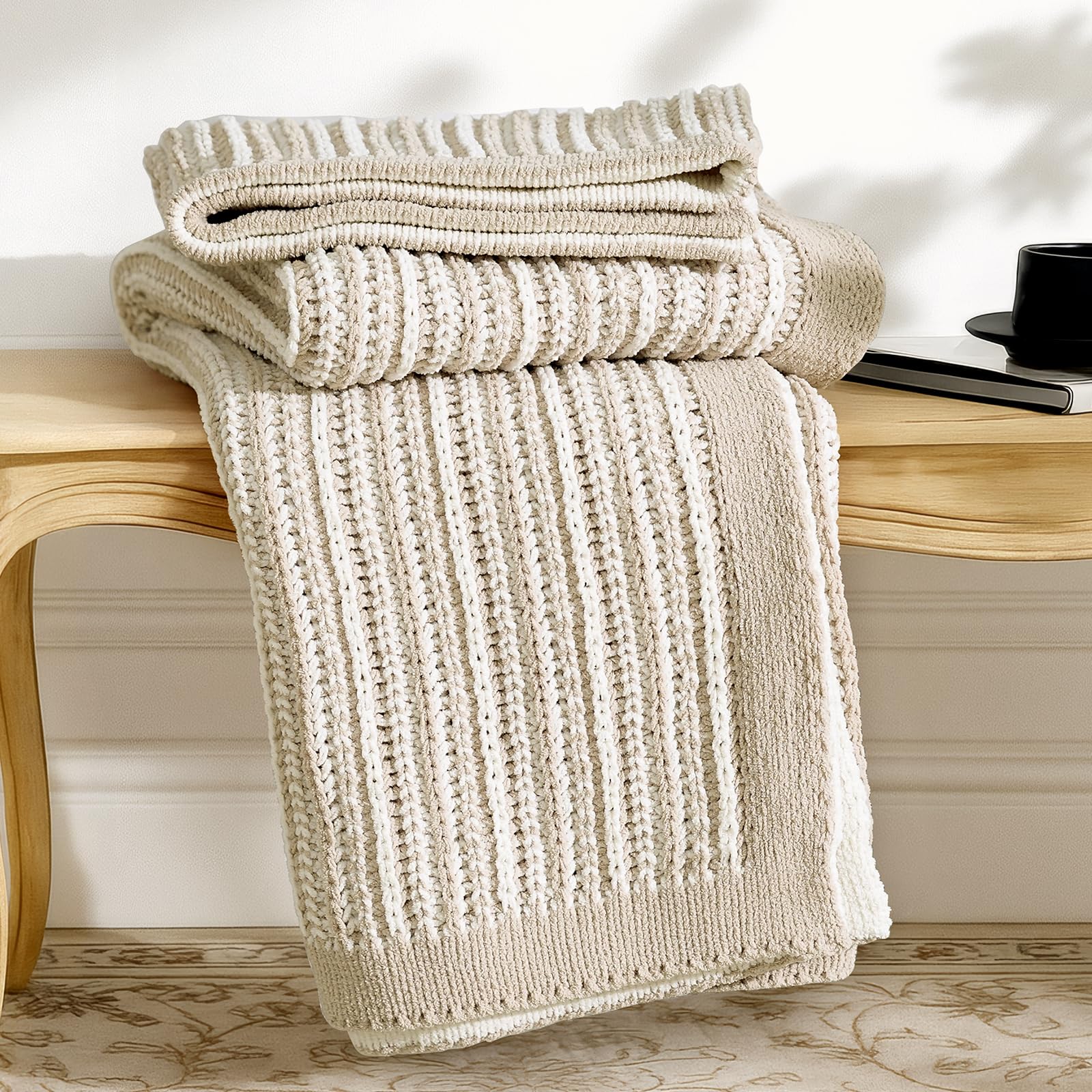 Chunky Knit Throw Blanket