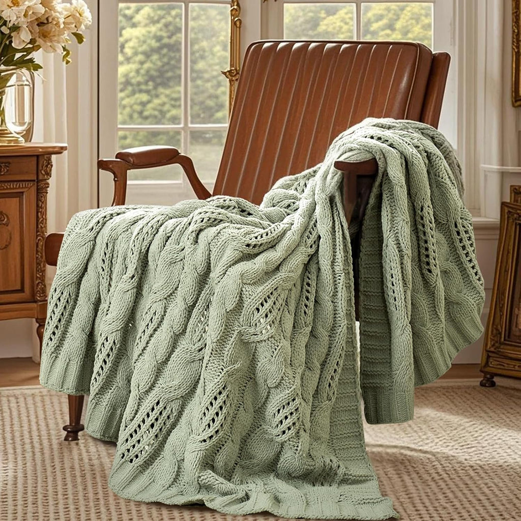 Chunky Knit Throw Blanket