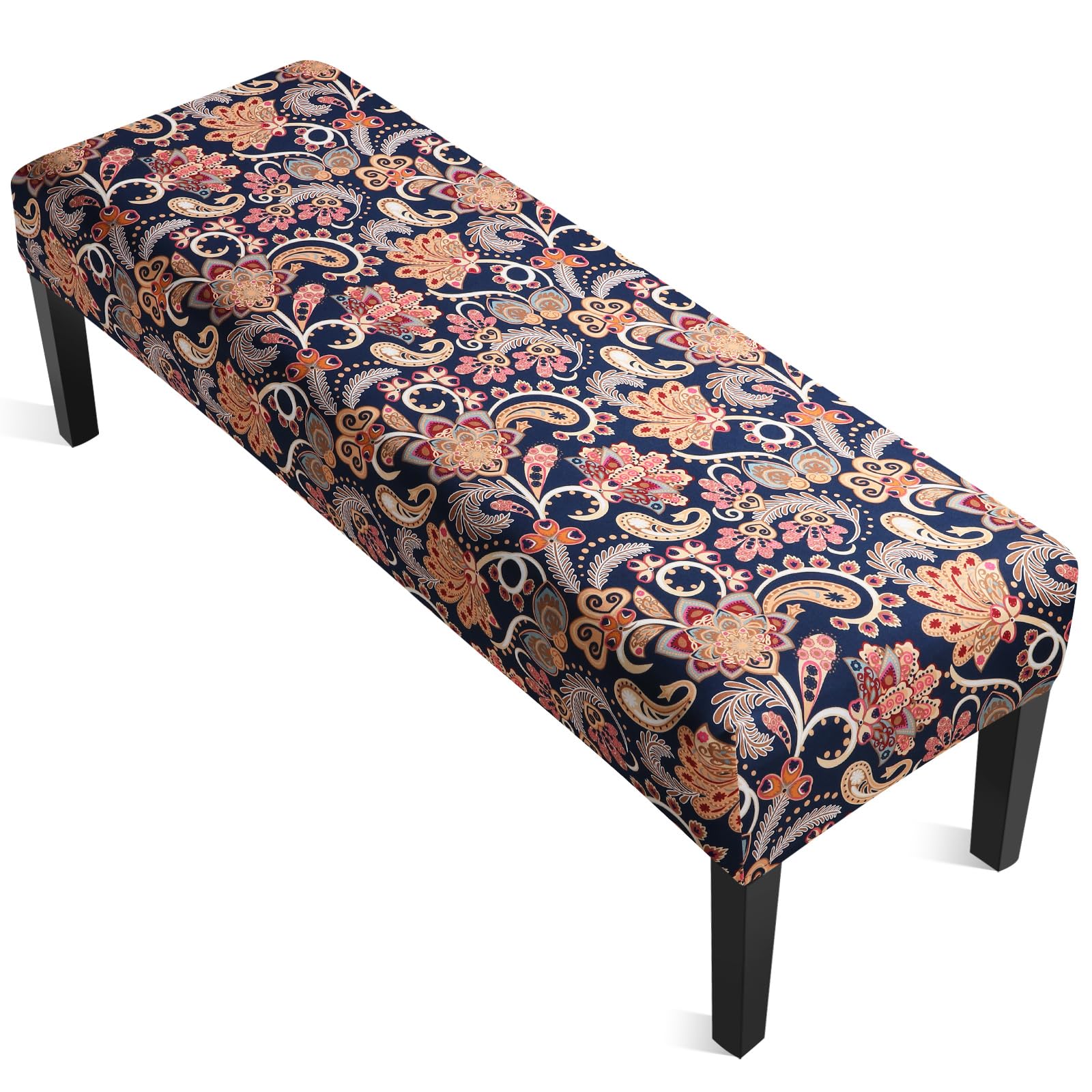 YISUN Dining Room Bench Covers, PU Leather Waterproof Upholstered Bench Slipcover, Removable Washable Bench Seat Protectors for Living Room, Bedroom, Kitchen(PU Coffee)