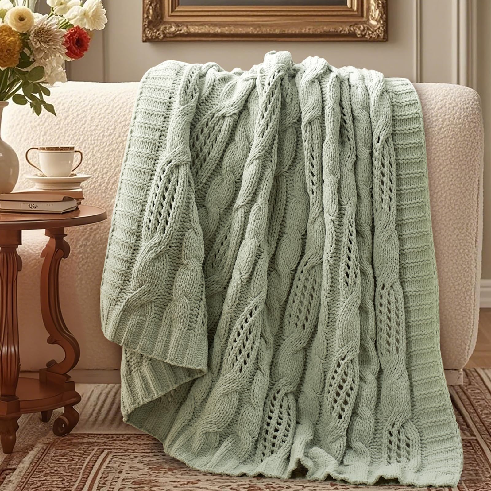 Home Chunky Knit Throw Blanket