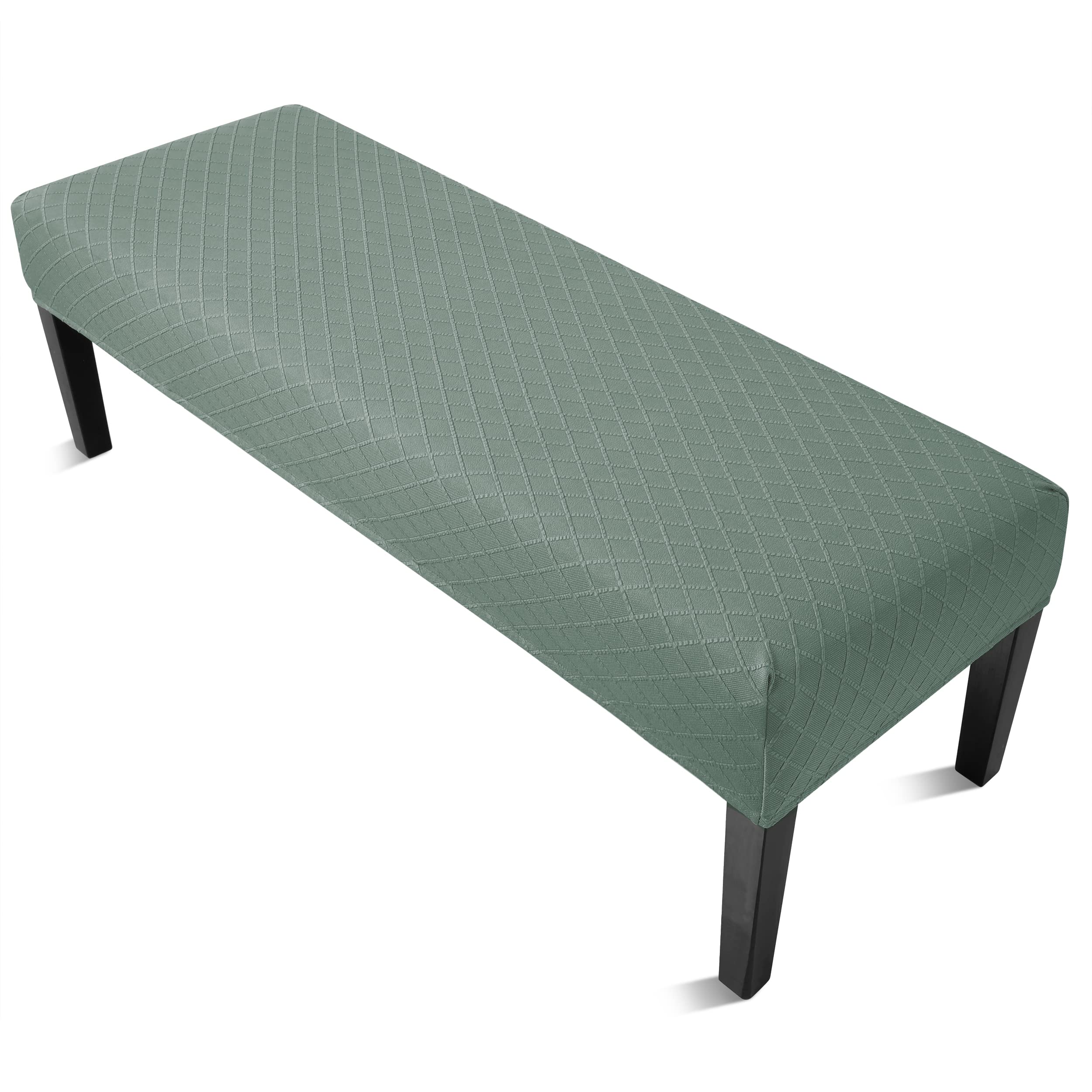 YISUN Dining Room Bench Covers, PU Leather Waterproof Upholstered Bench Slipcover, Removable Washable Bench Seat Protectors for Living Room, Bedroom, Kitchen(PU Coffee)