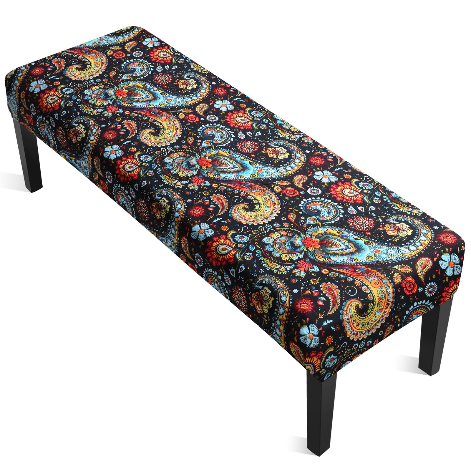 YISUN Dining Room Bench Covers, PU Leather Waterproof Upholstered Bench Slipcover, Removable Washable Bench Seat Protectors for Living Room, Bedroom, Kitchen(PU Coffee)