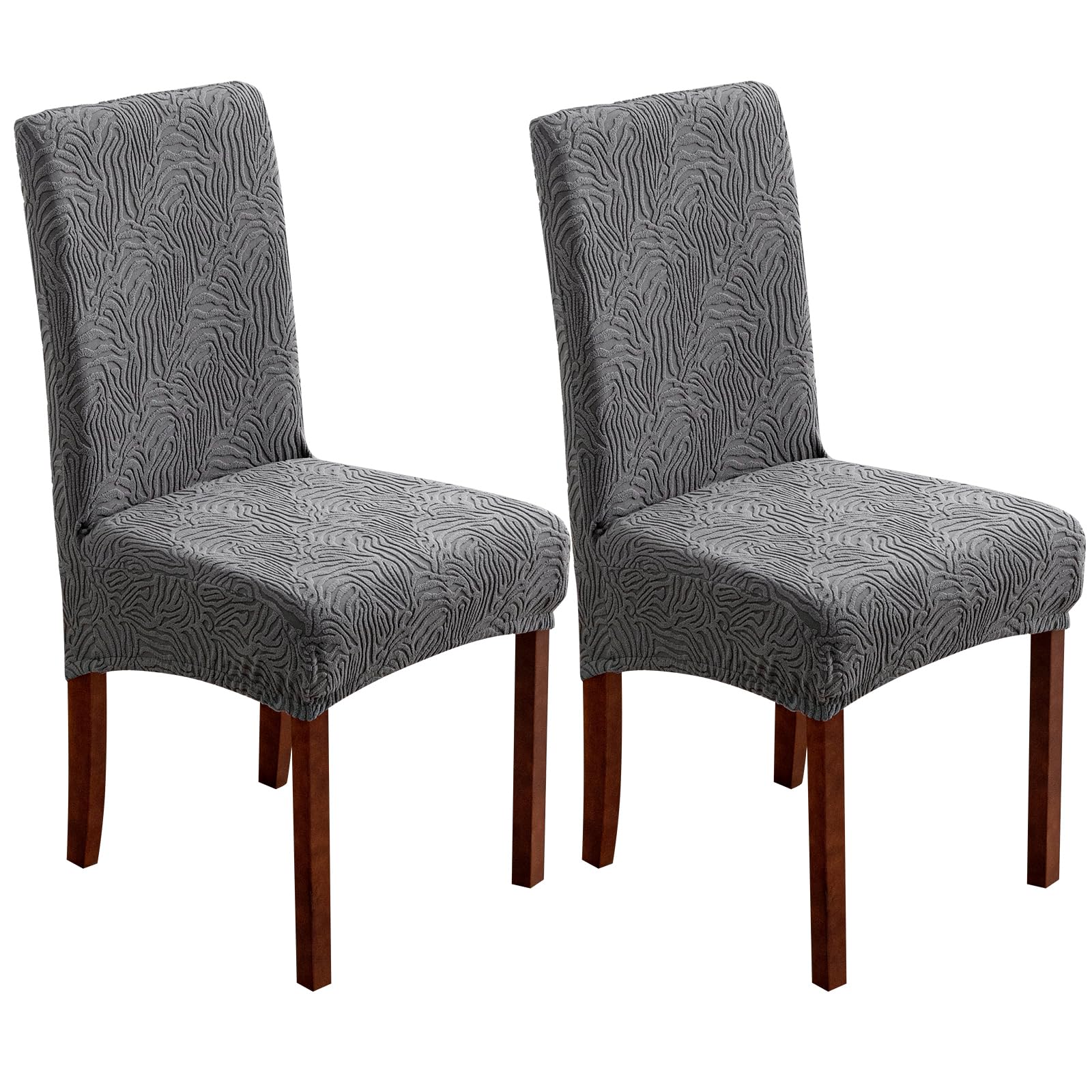 Dining Chair Covers, Chair Covers for Dining Room Stretch Parsons Chair Slipcover, for Dining Room Kitchen Chair Protector Cover, Removable, Washable (Beige, 6 Pack)