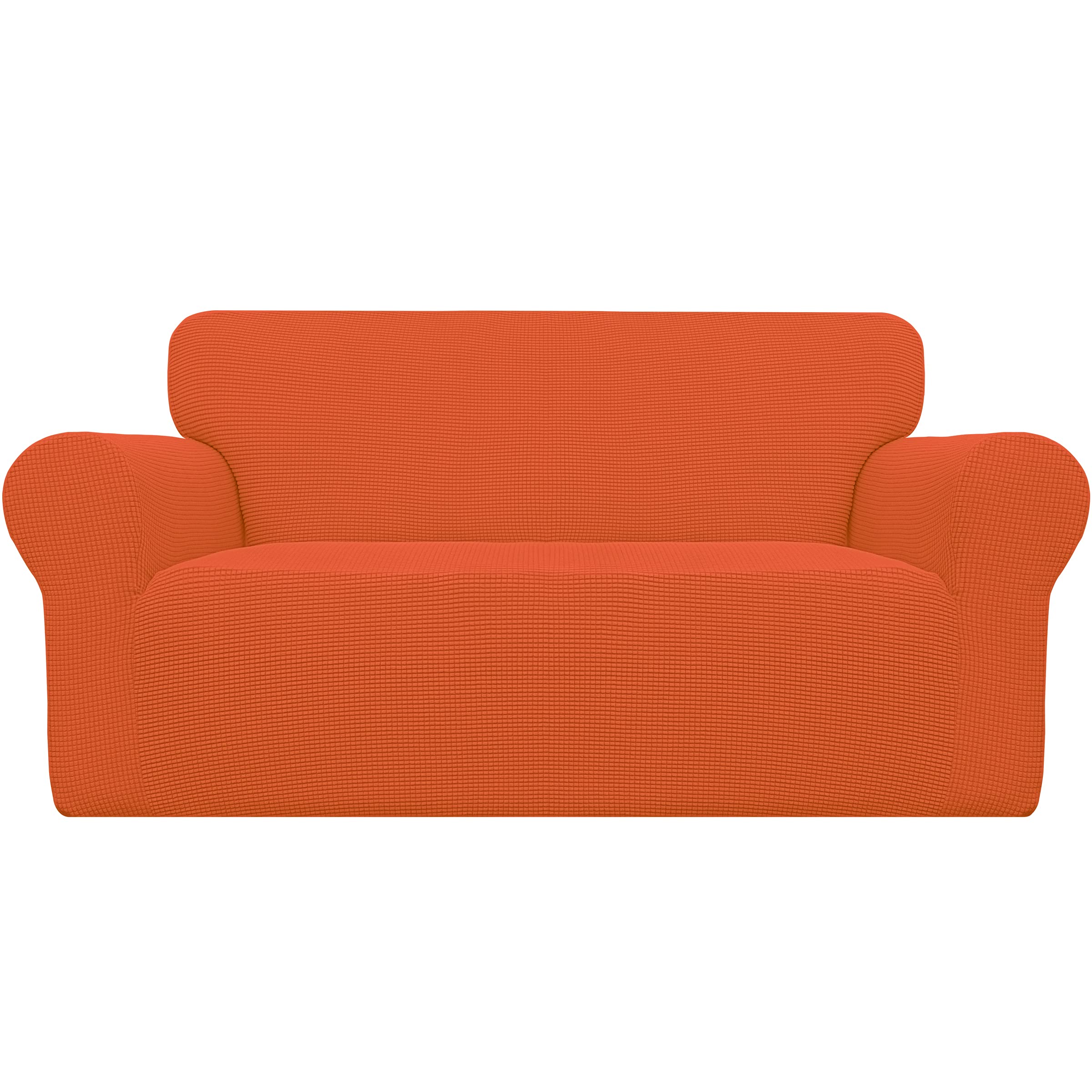 Easy-Going Stretch Sofa Slipcover 1-Piece Sofa Cover Furniture Protector Couch Soft with Elastic Bottom for Kids, Polyester Spandex Jacquard Fabric Small Checks (Sofa, Dark Gray)