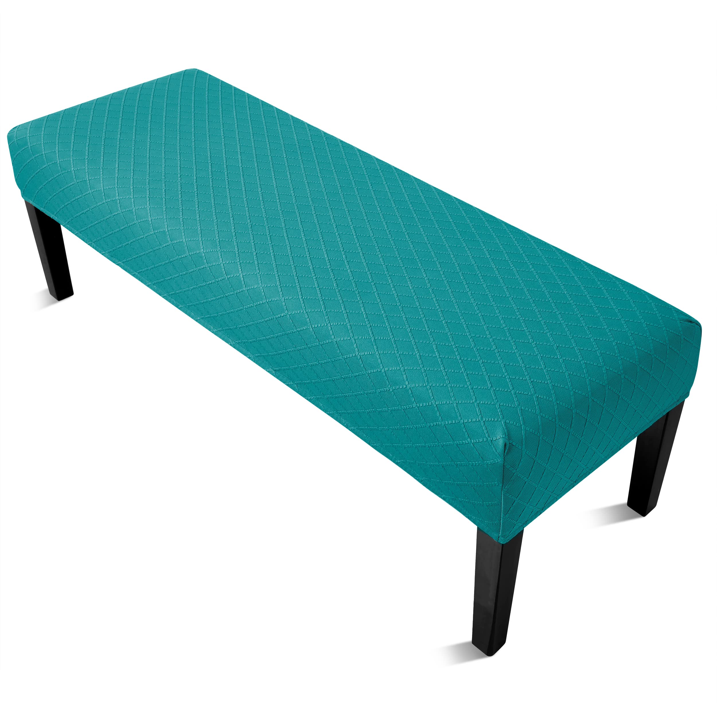 YISUN Dining Room Bench Covers, PU Leather Waterproof Upholstered Bench Slipcover, Removable Washable Bench Seat Protectors for Living Room, Bedroom, Kitchen(PU Coffee)