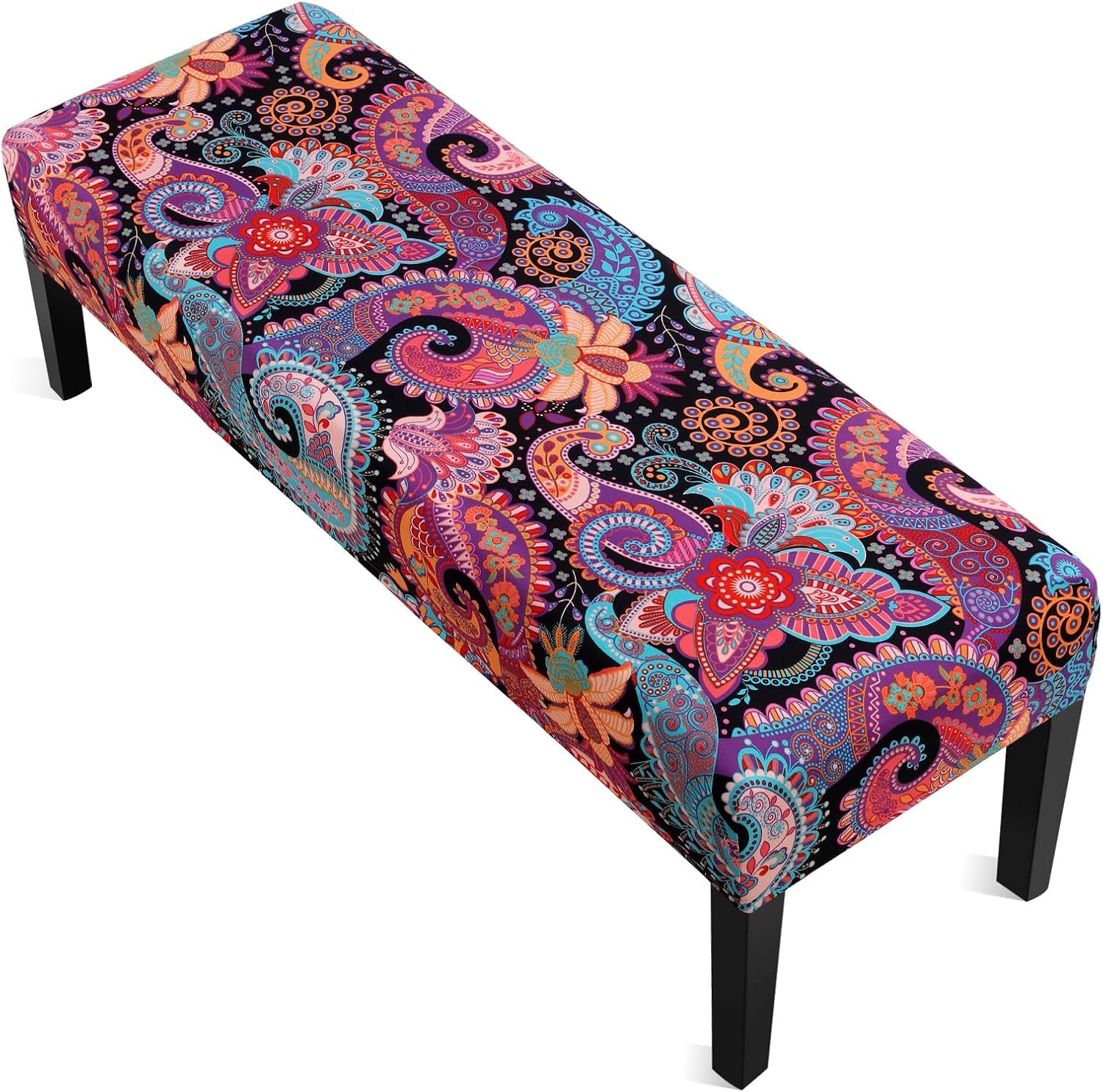 YISUN Dining Room Bench Covers, PU Leather Waterproof Upholstered Bench Slipcover, Removable Washable Bench Seat Protectors for Living Room, Bedroom, Kitchen(PU Coffee)