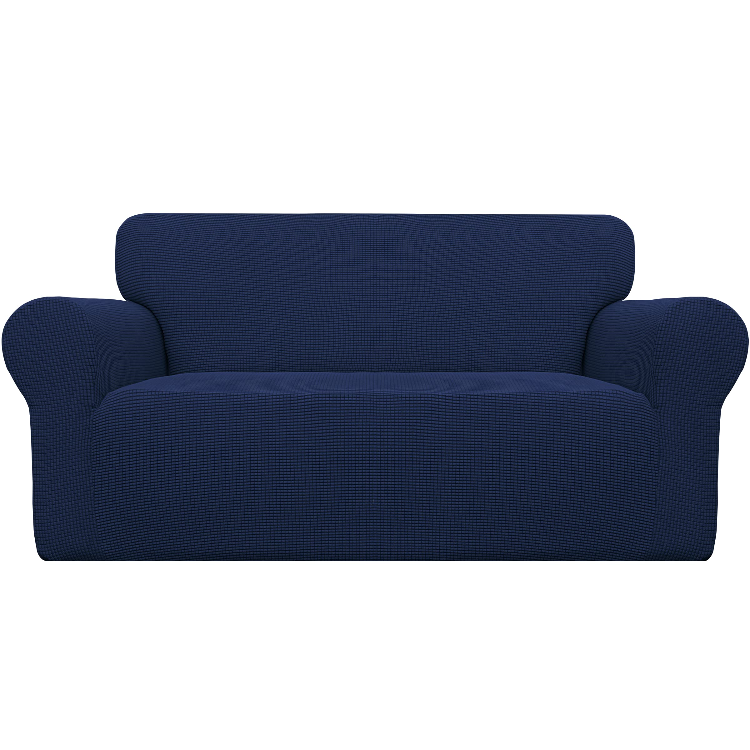 Easy-Going Stretch Sofa Slipcover 1-Piece Sofa Cover Furniture Protector Couch Soft with Elastic Bottom for Kids, Polyester Spandex Jacquard Fabric Small Checks (Sofa, Dark Gray)