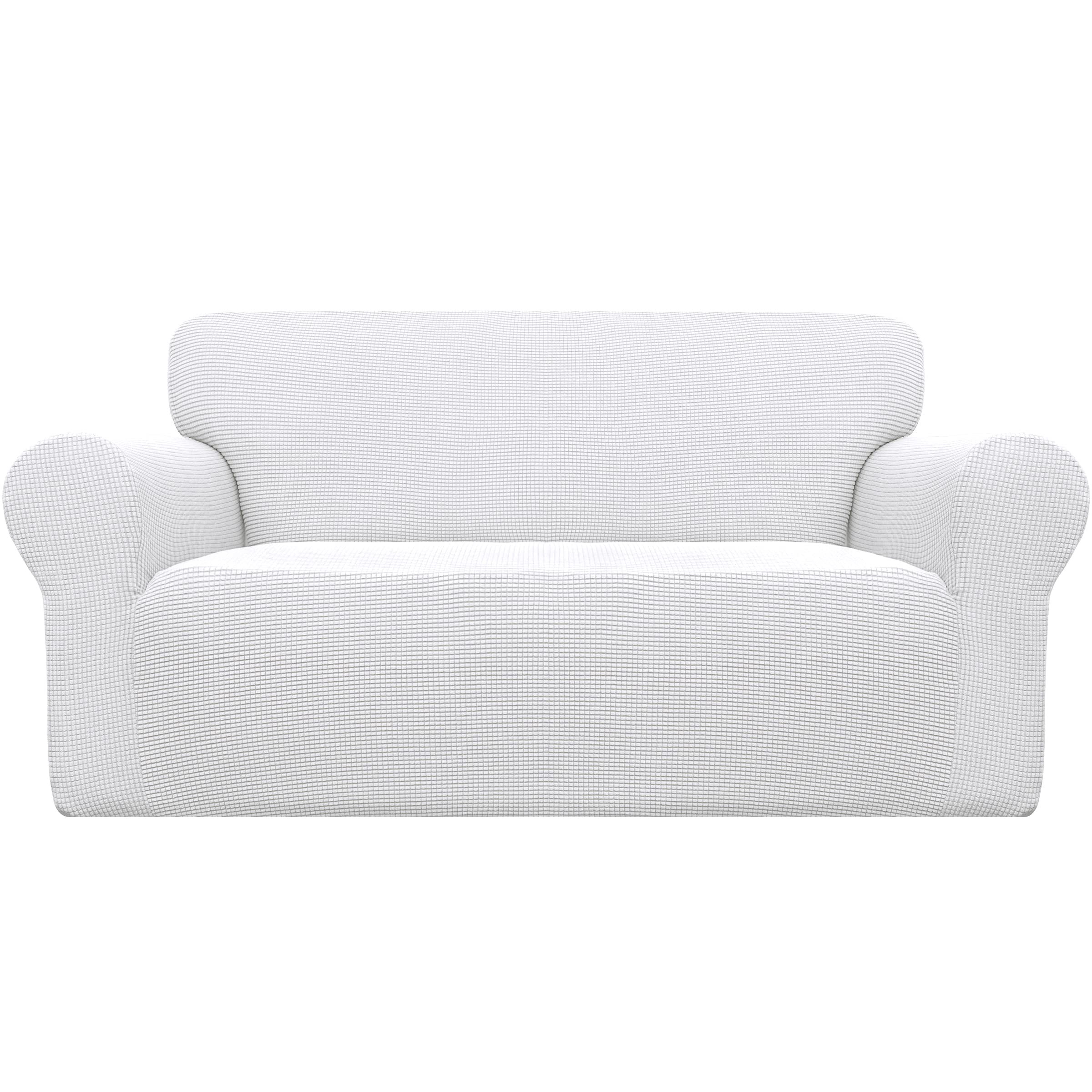 Easy-Going Stretch Sofa Slipcover 1-Piece Sofa Cover Furniture Protector Couch Soft with Elastic Bottom for Kids, Polyester Spandex Jacquard Fabric Small Checks (Sofa, Dark Gray)