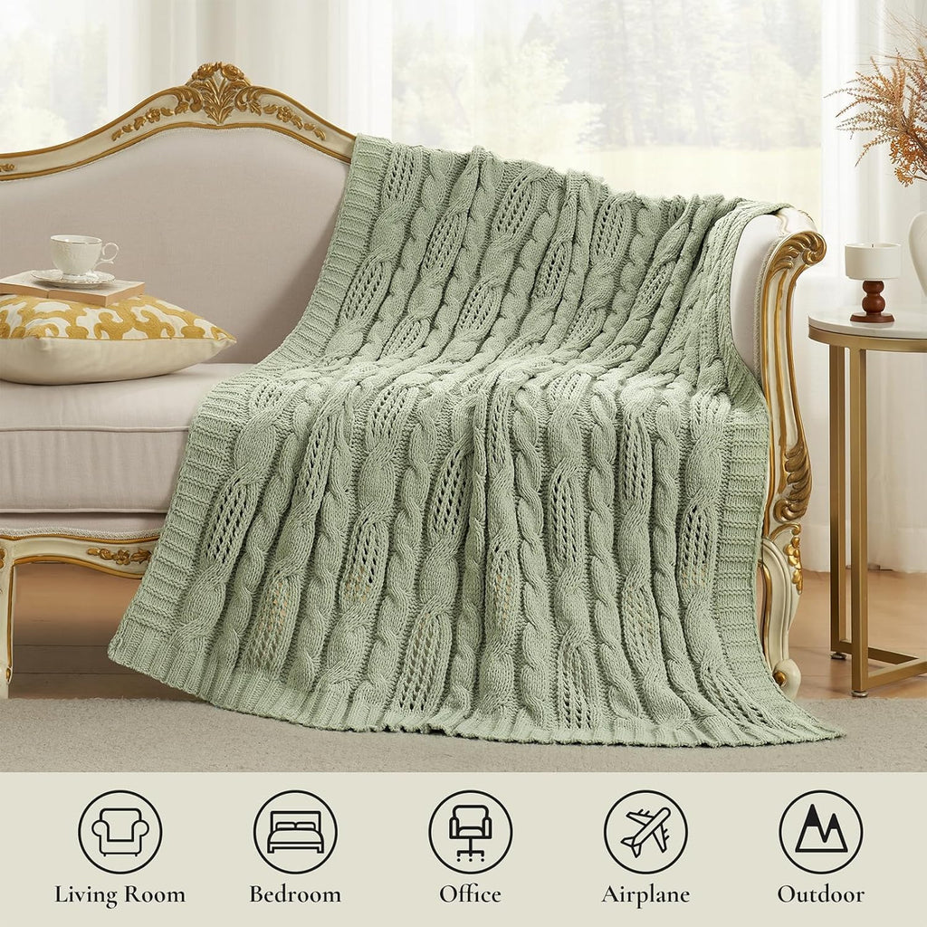 Chunky Knit Throw Blanket