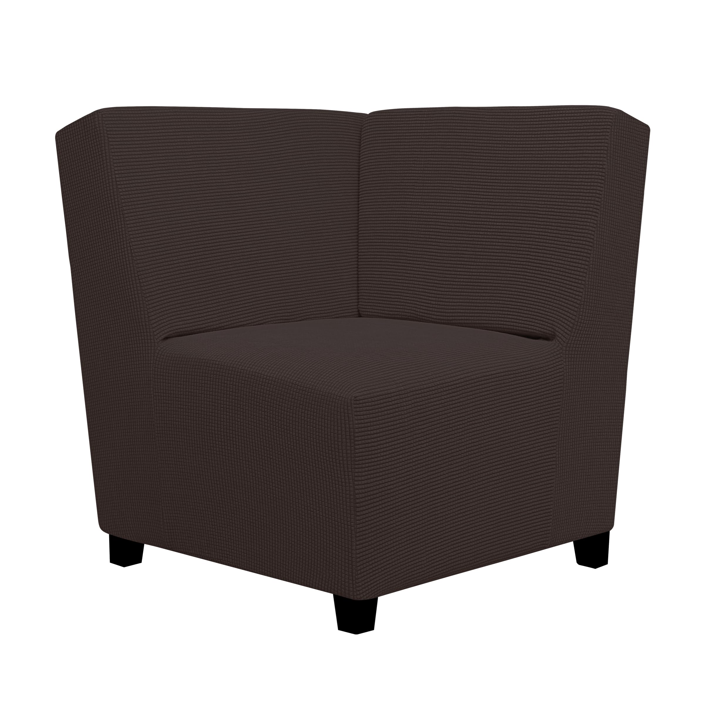 Easy-Going Stretch Sofa Slipcover 1-Piece Sofa Cover Furniture Protector Couch Soft with Elastic Bottom for Kids, Polyester Spandex Jacquard Fabric Small Checks (Sofa, Black)