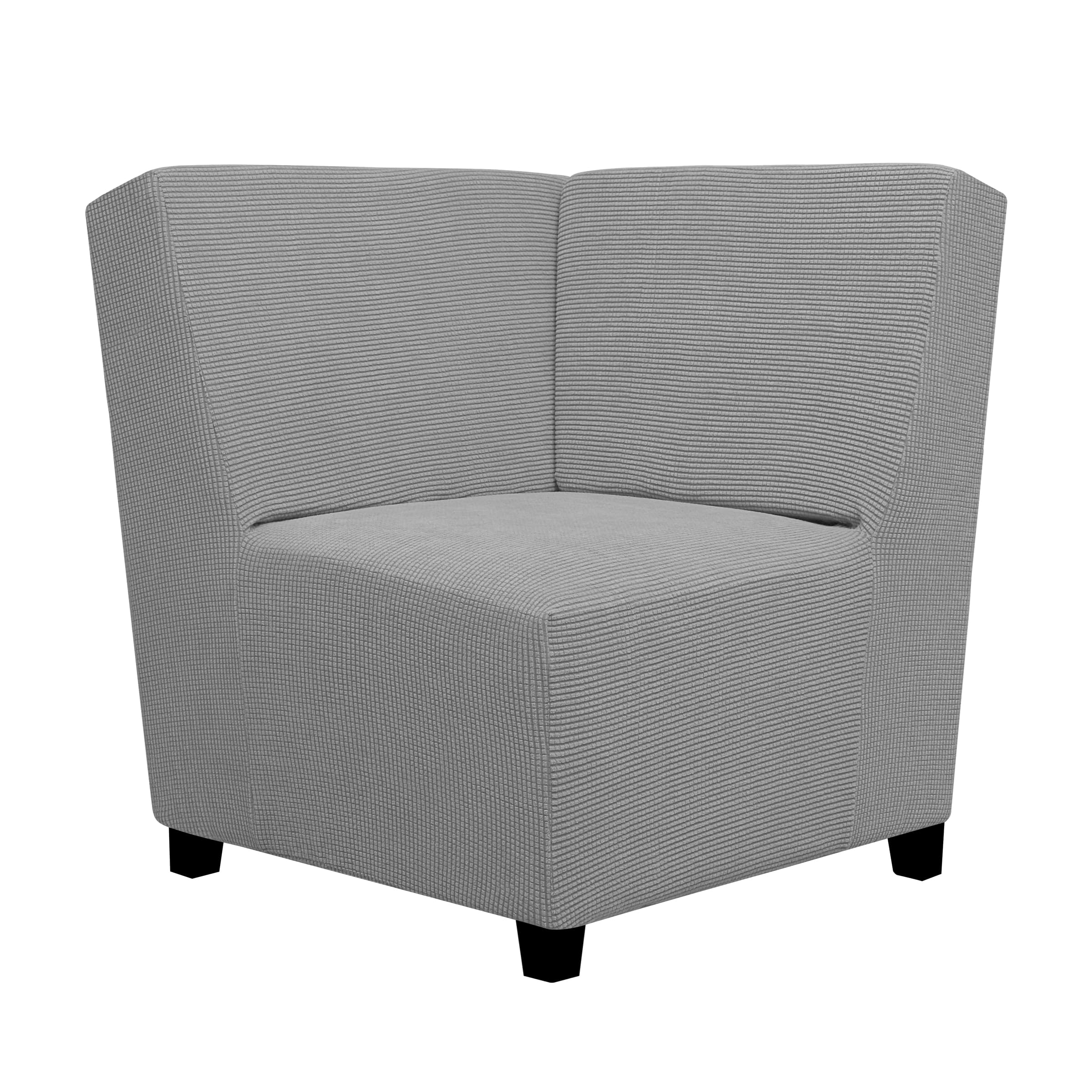 Easy-Going Stretch Sofa Slipcover 1-Piece Sofa Cover Furniture Protector Couch Soft with Elastic Bottom for Kids, Polyester Spandex Jacquard Fabric Small Checks (Sofa, Black)