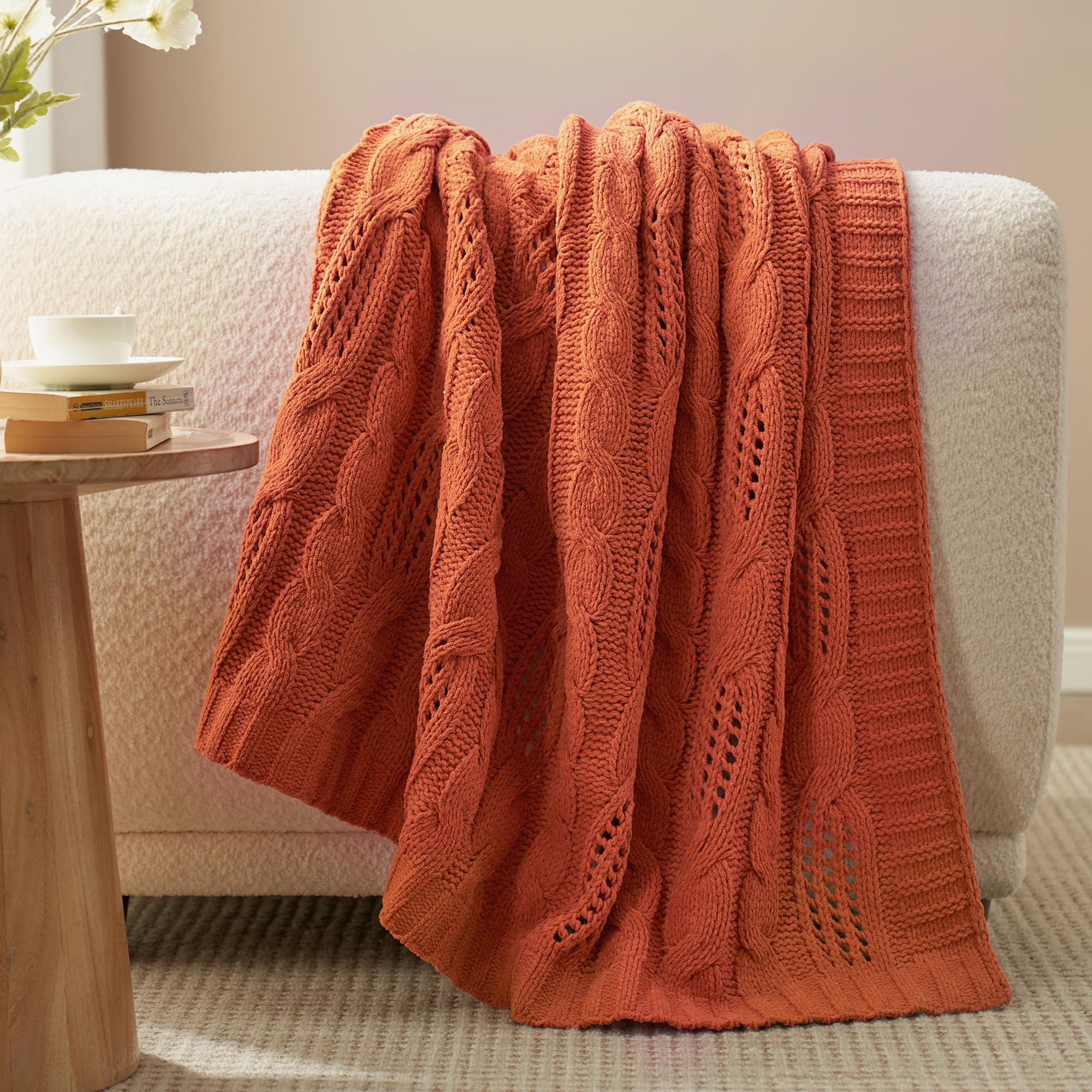 Chunky Knit Throw Blanket
